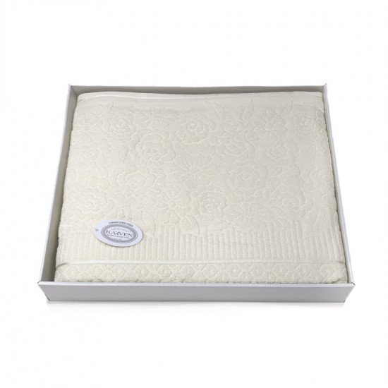 Покрывало-простыня махровая Rose v1 кремовый 220*240 см