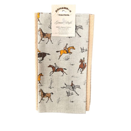 Комплект кухонных полотенец 2 шт "Гранд Стиль" оранжевый 39*60 -1 шт, 35*60 - 1 шт.