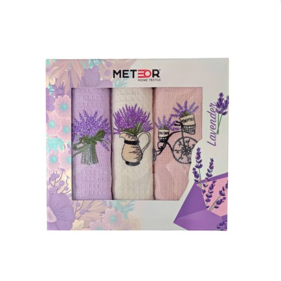 Комплект полотенец для кухни 3 шт. "Meteor" Lux Lavanta 40*60 см