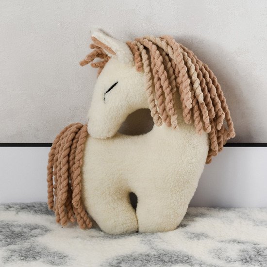 Подушка-игрушка "WoolHouse" Лошадка Танечка молочный 28*38см