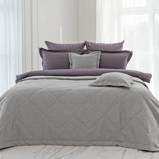 Покрывало  с наволочками Rigina 3258 графитовый 240*260 см