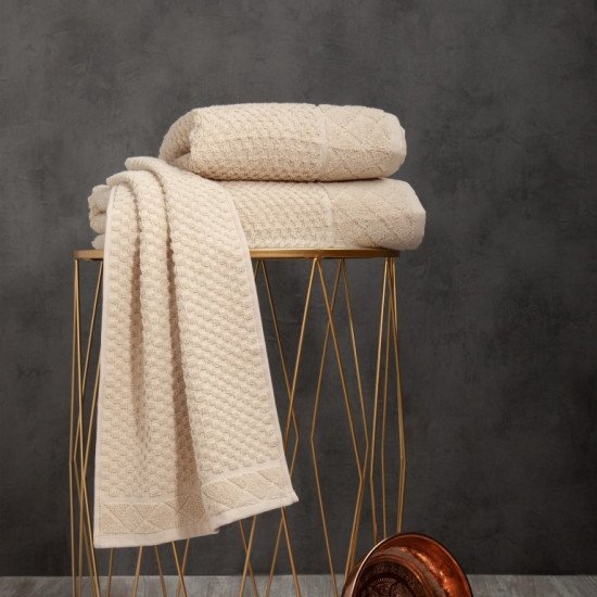 Полотенце махровое 1 шт "Ambiella" Лоренцо бежевый 30*50 см