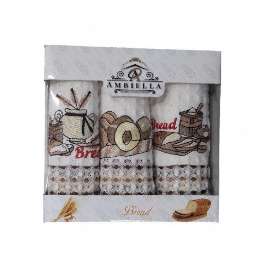 Комплект полотенец для кухни 3 шт. "Ambiella" Хлеб-1 35*50 см