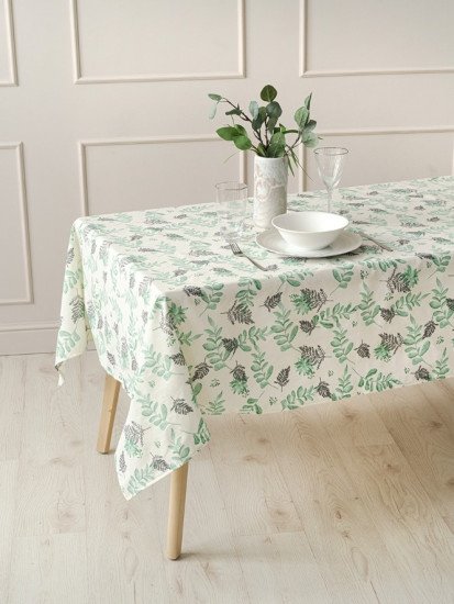 Скатерть "Лен Наш" Эвкалипт 145*180 см