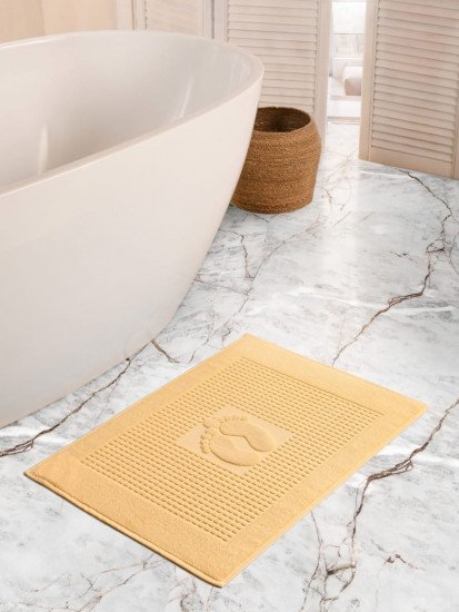 Коврик для ног в ванную 1 шт "Arya" Winter Soft желтый 50*70 см
