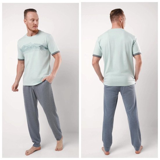 Комплект мужской "Clever" светло-бирюзовый/темно-синий 54 (3XL)