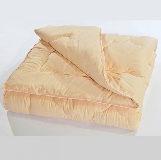 Одеяло "Valetex" Ватное Сатин зимнее кремовый 1,5 спальное, 140*205 (±5) см