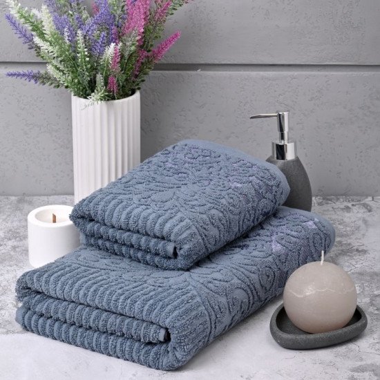 Полотенце махровое 1 шт "Ambiella" Cassandra серый 70*140 см