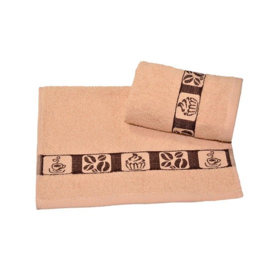 Полотенце махровое кухонное "Текстиль Центр" кофе коричневый 30*60 см (±2) см