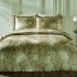 Постельное белье Сатин/шелк- Gatsby зеленый Евро
