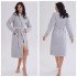 Халат женский велюровый "Vien" Trendy light grey 48-50 (L/XL)