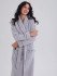 Халат женский велюровый "Vien" Trendy light grey 48-50 (L/XL)