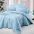 Пододеяльник "Nova" Cтрайп-сатин голубой 175*215 см