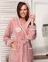 Халат женский велюровый "Vien" Juliette с капюшоном сухая роза 48-50 (L/XL)