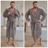 Халат мужской велюровый "Vien" Maximus с капюшоном beige 50 (XL)