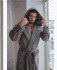 Халат мужской велюровый "Vien" Maximus с капюшоном beige 50 (XL)