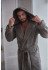 Халат мужской велюровый "Vien" Maximus с капюшоном beige 50 (XL)
