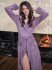 Халат женский велюровый "Vien" Rapunzel с капюшоном dried rose 54 (3XL)