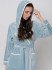 Халат женский велюровый "Vien" Juliette с капюшоном ниагара 54 (3XL)