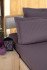 Простыня на резинке с наволочками "Karven" Stripe Satin темно-лиловый 160*200 высота 28 см, 50*70 см-2 шт.