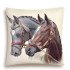 Декоративная наволочка "Гобелен" Пара лошадей в упряжке  45*45 (±2) см