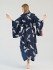 Халат женский в стиле кимоно "Ti Tocco" Журавли синий
