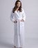 Халат женский велюровый "Vien" Lady с капюшоном white 52 (2XL)