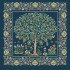 Декоративная наволочка "Гобелен" Древо кобальт 45*45 (±2) см