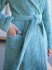 Халат женский махровый "Vien" Eco Cotton с капюшоном aquamarine  46 (M)