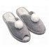 Тапочки женские "Lucky land" светло-серый открытые 41