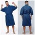 Халат вафельный "Votex" Бохо синий  56-58 (4XL/5XL)