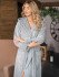 Халат женский велюровый "Vien" Lady с капюшоном grey 52 (2XL)