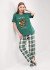 Комплект женский "Clever" Новогоднее чудо зелёный/молочный 46 (M)