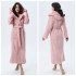 Халат женский махровый "Vien" Eco Cotton с капюшоном pudra  48-50 (L/XL)