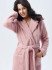 Халат женский махровый "Vien" Eco Cotton с капюшоном pudra  48-50 (L/XL)